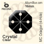 プレシオサ MC Octagon (4-Hole) (2573) 16mm - クリスタル