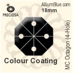 Preciosa MC Octagon (4-Hole) (2573) 18mm - Colour Coating