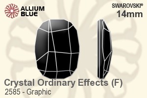 スワロフスキー Graphic ラインストーン (2585) 14mm - クリスタル エフェクト 裏面プラチナフォイル - ウインドウを閉じる