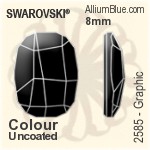 Swarovski Graphic Flat Back No-Hotfix (2585) 8mm - Colour (Uncoated) Unfoiled