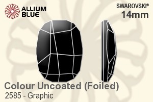 Swarovski Graphic Flat Back No-Hotfix (2585) 14mm - Color With Platinum Foiling - Haga Click en la Imagen para Cerrar