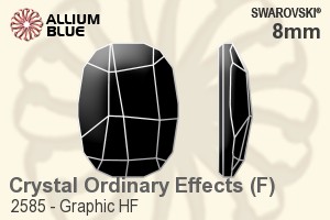 Swarovski Graphic Flat Back Hotfix (2585) 8mm - Crystal (Ordinary Effects) With Aluminum Foiling - Click Image to Close