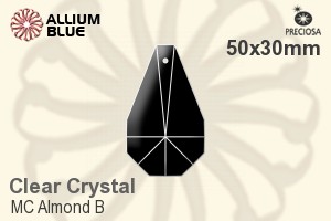 Preciosa MC Almond B (2593) 50x30mm - Clear Crystal