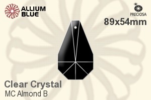 Preciosa MC Almond B (2593) 89x54mm - Clear Crystal - Click Image to Close