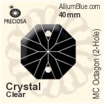 プレシオサ MC Octagon (2-Hole) (2611) 40mm - クリスタル