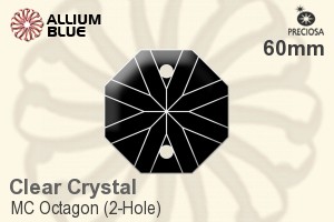 Preciosa MC Octagon (2-Hole) (2611) 60mm - Clear Crystal - Haga Click en la Imagen para Cerrar