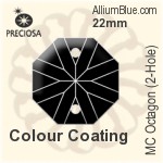 Preciosa MC Octagon (2-Hole) (2611) 32mm - Colour Coating