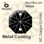 プレシオサ MC Octagon (2-Hole) (2611) 16mm - Metal Coating