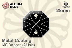 Preciosa MC Octagon (2-Hole) (2611) 28mm - Metal Coating - 關閉視窗 >> 可點擊圖片