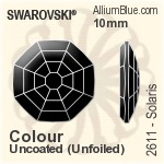 スワロフスキー Solaris ラインストーン (2611) 10mm - カラー 裏面にホイル無し