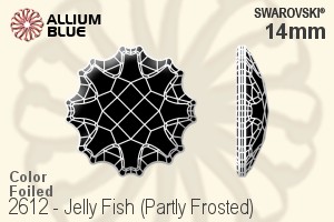 スワロフスキー Jelly Fish (Partly Frosted) ラインストーン (2612) 14mm - カラー 裏面プラチナフォイル - ウインドウを閉じる