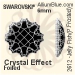 Swarovski Jelly Fish (Partly Frosted) Flat Back No-Hotfix (2612) 14mm - Clear Crystal With Platinum Foiling