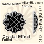 Swarovski Jelly Fish (Partly Frosted) Flat Back Hotfix (2612) 10mm - Crystal Effect With Aluminum Foiling