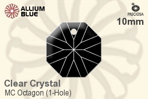 Preciosa MC Octagon (1-Hole) (2636) 10mm - Clear Crystal