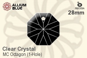 Preciosa MC Octagon (1-Hole) (2636) 28mm - Clear Crystal - 關閉視窗 >> 可點擊圖片