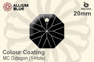 Preciosa MC Octagon (1-Hole) (2636) 20mm - Colour Coating - Haga Click en la Imagen para Cerrar