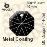 Preciosa MC Octagon (1-Hole) (2636) 10mm - Metal Coating