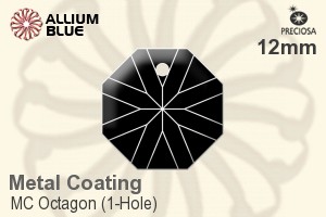 Preciosa MC Octagon (1-Hole) (2636) 12mm - Metal Coating