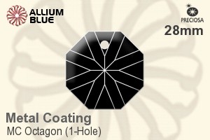 Preciosa MC Octagon (1-Hole) (2636) 28mm - Metal Coating - 關閉視窗 >> 可點擊圖片