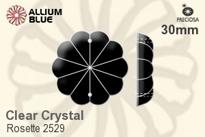 Preciosa Rosette 2529 (2660) 30mm - Clear Crystal