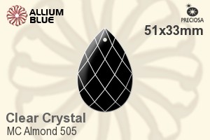 Preciosa MC Almond 505 (2661) 51x33mm - Clear Crystal