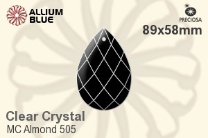 Preciosa MC Almond 505 (2661) 89x58mm - Clear Crystal - Click Image to Close