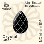 Preciosa MC Almond 505 (2661) 89x58mm - Clear Crystal
