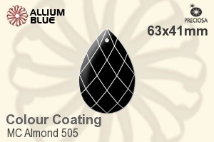 Preciosa MC Almond 505 (2661) 63x41mm - Colour Coating - Click Image to Close