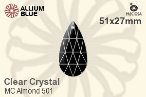 Preciosa MC Almond 501 (2662) 51x27mm - Clear Crystal - Haga Click en la Imagen para Cerrar
