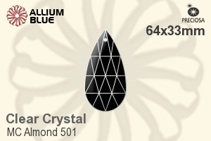 Preciosa MC Almond 501 (2662) 64x33mm - Clear Crystal - Click Image to Close