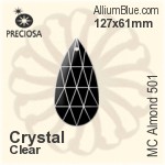 Preciosa MC Almond 501 (2662) 127x61mm - Clear Crystal