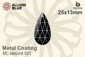 Preciosa MC Almond 501 (2662) 25x13mm - Metal Coating