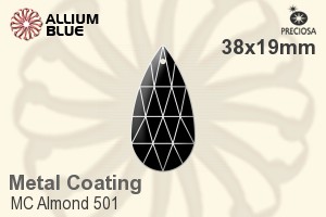 Preciosa MC Almond 501 (2662) 38x19mm - Metal Coating - Haga Click en la Imagen para Cerrar