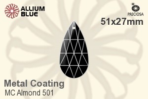 Preciosa MC Almond 501 (2662) 51x27mm - Metal Coating - Click Image to Close