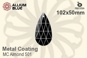 Preciosa MC Almond 501 (2662) 102x50mm - Metal Coating