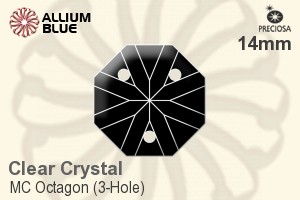 Preciosa MC Octagon (3-Hole) (2669) 14mm - Clear Crystal