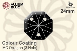 Preciosa MC Octagon (3-Hole) (2669) 24mm - Colour Coating - Click Image to Close