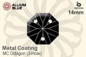 Preciosa MC Octagon (3-Hole) (2669) 14mm - Metal Coating - Click Image to Close