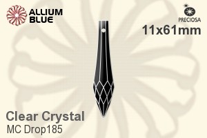 Preciosa MC Drop 185 (2679) 11x61mm - Clear Crystal - Click Image to Close