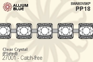 Swarovski Catch-free Cupchain (27001) PP18, Plated, 00C - Clear Crystal