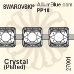 Swarovski Catch-free Cupchain (27001) PP18, Plated, 00C - Clear Crystal