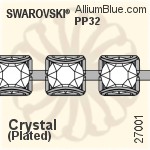 Swarovski Catch-free Cupchain (27001) PP32, Plated, 00C - Clear Crystal