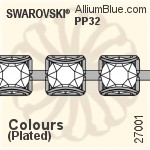 Swarovski Catch-free Cupchain (27001) PP32, Plated, 00C - Colors