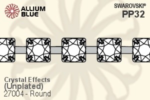 Swarovski Round Cupchain (27004) PP32, Unplated, 00C - Crystal Effects