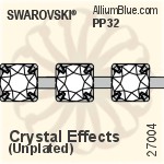 スワロフスキー ラウンド Cupchain (27004) PP32, Unメッキ, 00C - クリスタル エフェクト