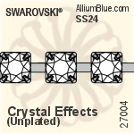 Swarovski Round Cupchain (27004) SS24, Unplated, 00C - Crystal Effects