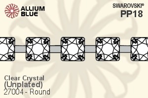 Swarovski Round Cupchain (27004) PP18, Unplated, 00C - Clear Crystal - Haga Click en la Imagen para Cerrar