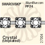 スワロフスキー ラウンド Cupchain (27004) PP24, Unメッキ, 00C - クリスタル