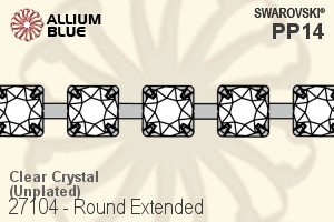 Swarovski Round Extended Cupchain (27104) PP14, Unplated, 00C - Clear Crystal - Haga Click en la Imagen para Cerrar