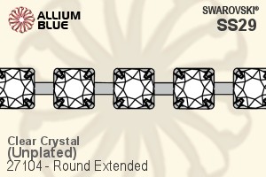 Swarovski Round Extended Cupchain (27104) SS29, Unplated, 00C - Clear Crystal - 關閉視窗 >> 可點擊圖片